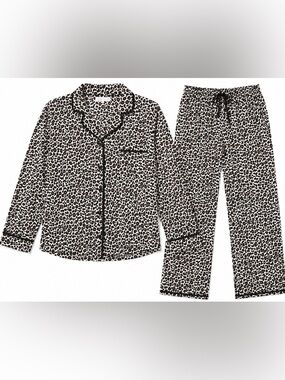 Midnight by Carole Hochman • Leopard Print • Pajama Set • XL